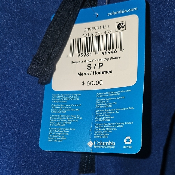 Columbia Deep Blue Fleece Pullover - Picture 6 of 10